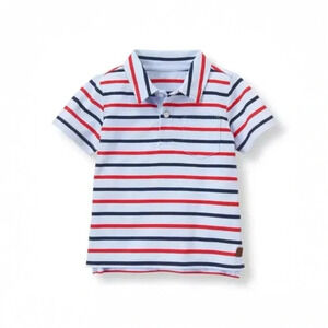 Janie & Jack | Heather Sky Striped Polo Shirt (3)